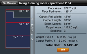 Carpet Estimate iPhone
